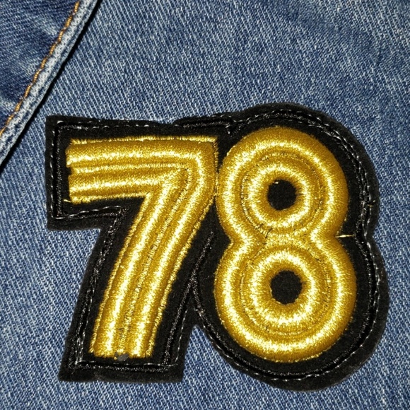 Los Angeles Tiger Denim Jacket/ Patch Jean Jacket - Picture 5 of 8